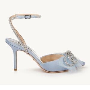 BADGLEY MISCHKA Sacred Stiletto Pointed Toe Heel in Azure Blue Size 8.5